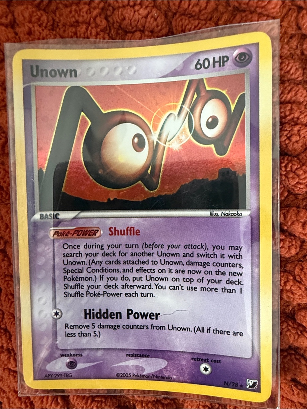 2005 Unown (N) Holo Rare POKEMON card EX Unseen Forces MINT